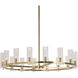 Clarabelle LED Brass Chandelier Ceiling Light, Large